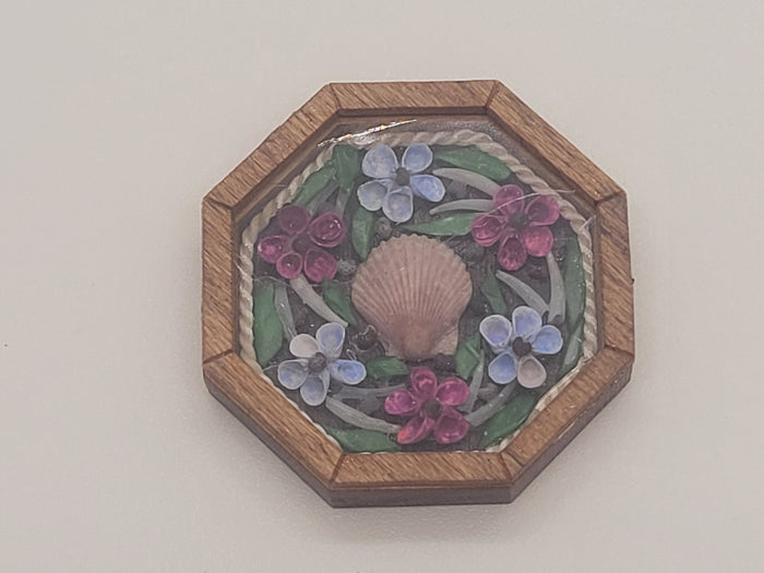 Sailor's Valentine - Pink Clamshell with Assorted Flowers & Leaves – by Pam Friend
