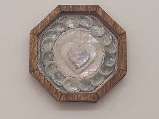 Sailor's Valentine - Silver Hearts and Shells - by Pam Friend