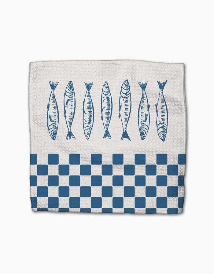 Sardine Check Blue Dishcloth Set - Olita Gifts & Goods