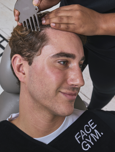 a man getting his hair cut