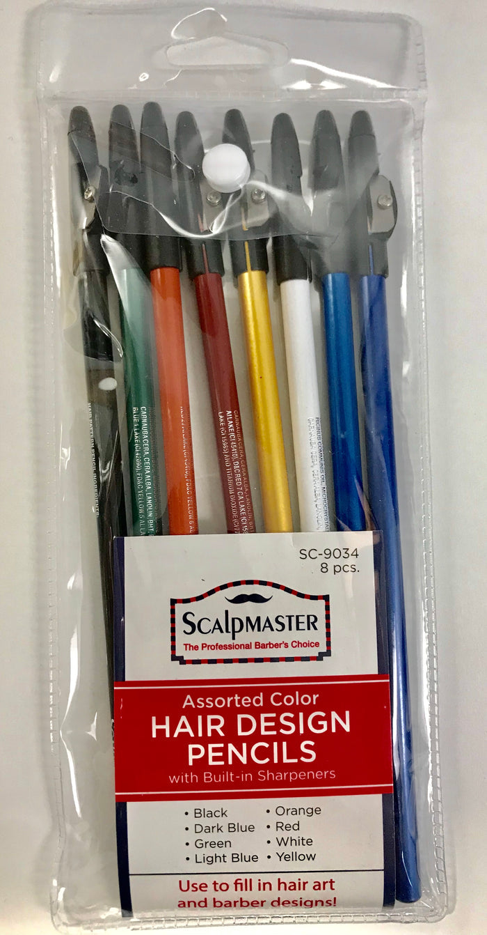 Scalpmaster Hair design Pencils #SC-9034 - 8-Pack - Palms Fashion Inc.