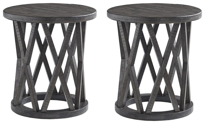 Sharzane T711 Grayish Brown 2-Piece End Table Set