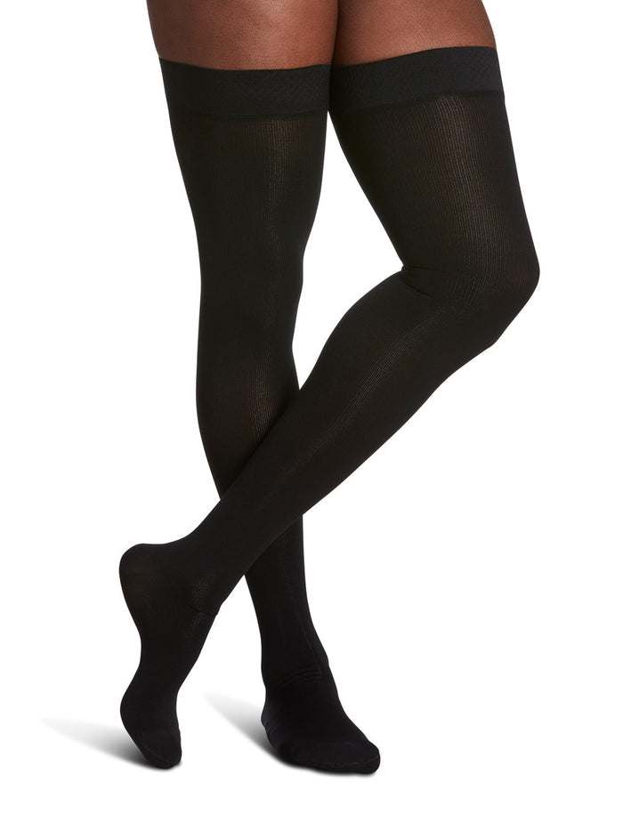 Sigvaris Men's Essential Cotton Thigh High w/ Grip Top 30-40mmHg - Compression Level: Extra Firm 30-40 MmHg - Male - Leg