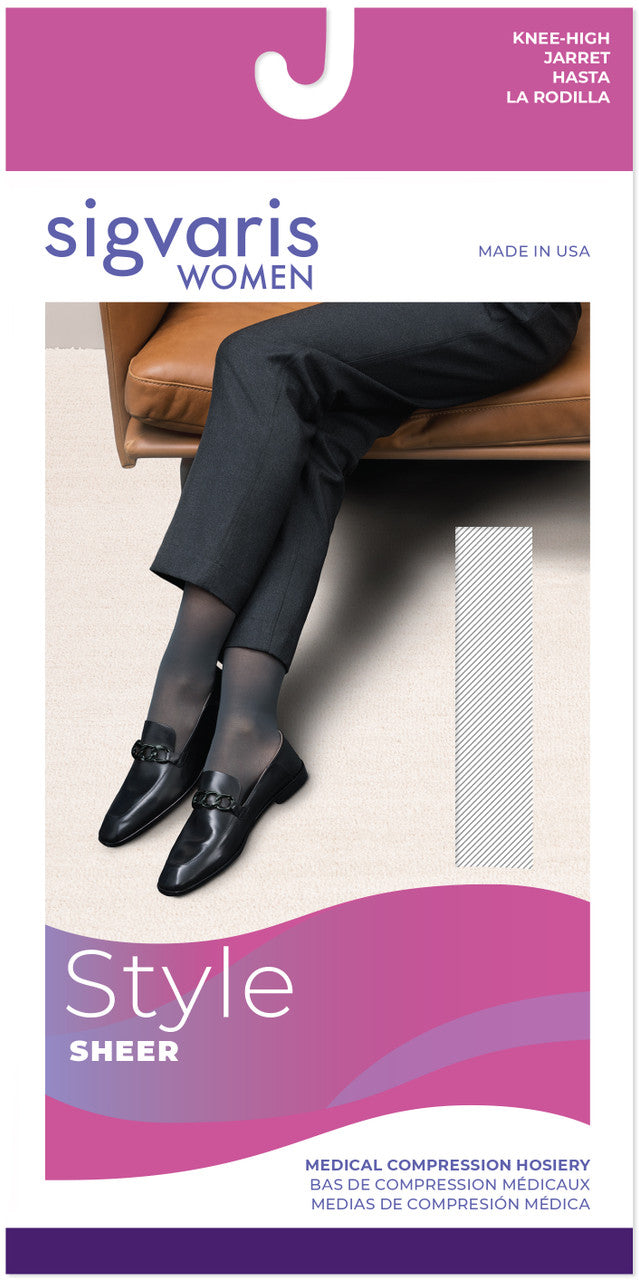 Sigvaris Sheer Women's Knee High 30-40mmHg - Compression Level: Extra Firm 30-40 MmHg - Unisex - Knee