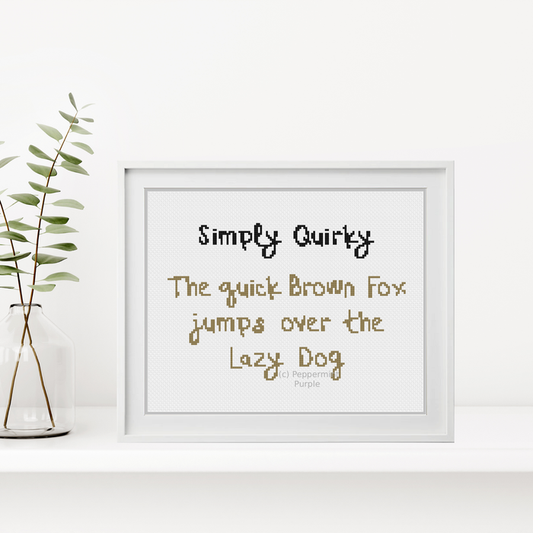 Simply Quirky Font Cross Stitch Font by Peppermint Purple