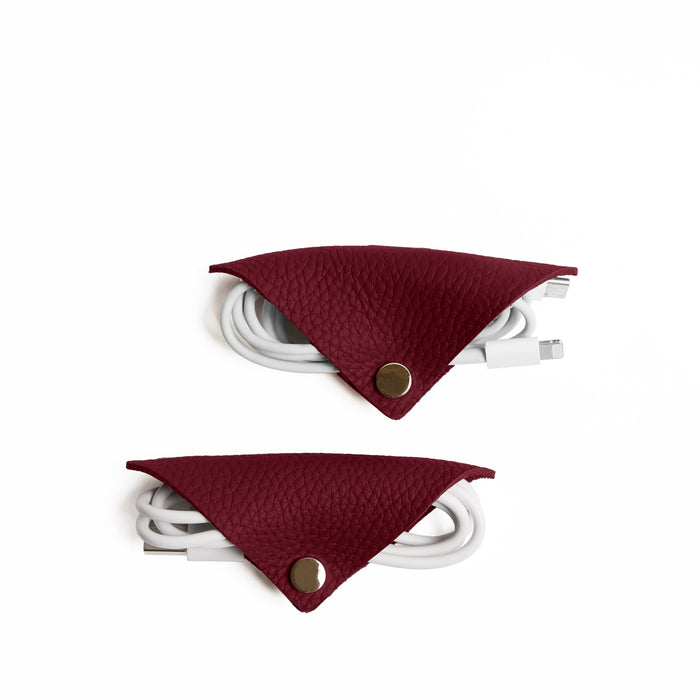 Snap Cord Wrap, Set of 2 Garnet Red