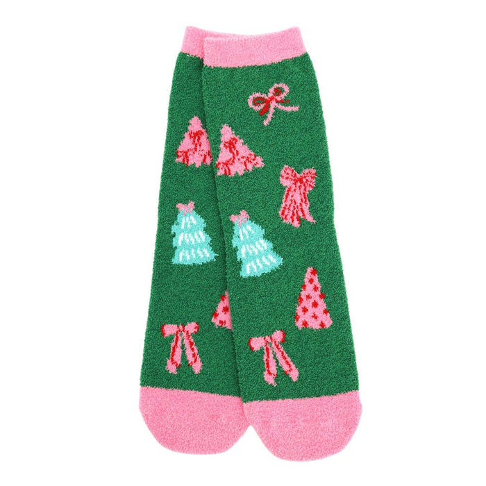 Soft Socks-Cozy Fuzzy Christmas Pattern