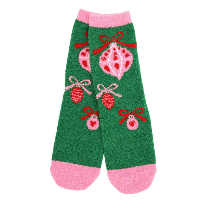 Soft Socks-Cozy Fuzzy Christmas Pattern