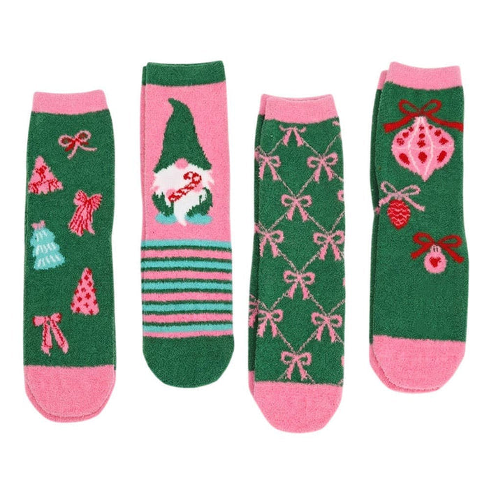Soft Socks-Cozy Fuzzy Christmas Pattern