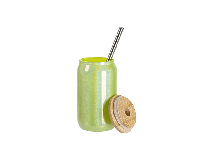 Sublimation Blanks 13oz/400ml Clear Sparkling Rainbow Glass Can