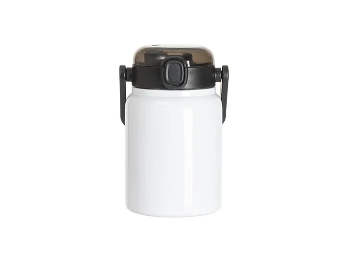 Sublimation Blanks 25oz/750ml Stainless Steel Tumbler w/ Wide Mouth & Black Portable Straw Lid(White)