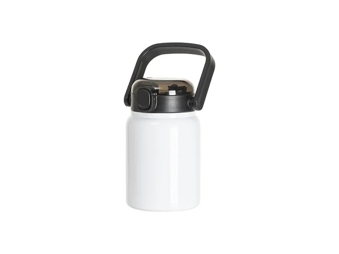 Sublimation Blanks 25oz/750ml Stainless Steel Tumbler w/ Wide Mouth & Black Portable Straw Lid(White)