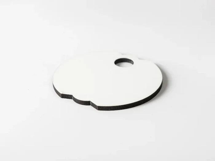 Sublimation Blanks Hardboard Name Tag (φ6.5*0.3cm,Bud Shape)