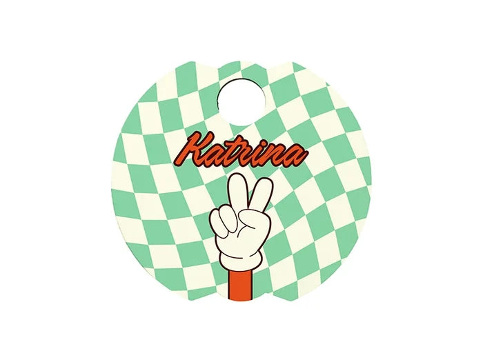 Sublimation Blanks Hardboard Name Tag (φ6.5*0.3cm,Bud Shape)