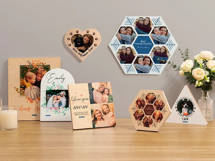 Sublimation Blanks Heart-shaped Photo Frame(15.2*15.2*1.5cm)