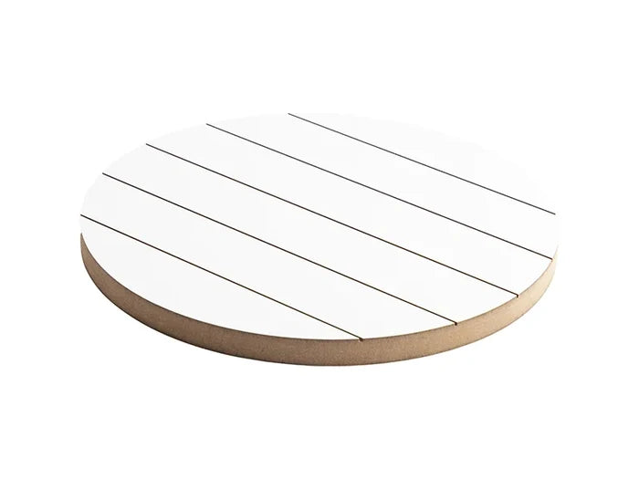 Sublimation Blanks Round MDF Sign w/ Stripes (φ25.4*1.5cm)