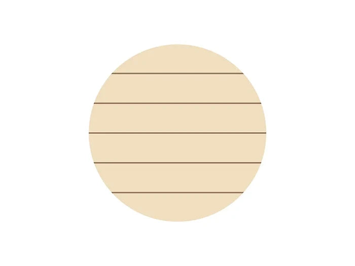 Sublimation Blanks Round Plywood Sign w/ Stripes (φ25.4*1.5cm)