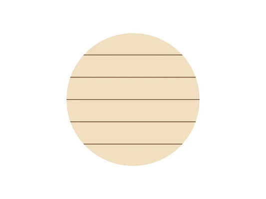 Sublimation Blanks Round Plywood Sign w/ Stripes (φ25.4*1.5cm)