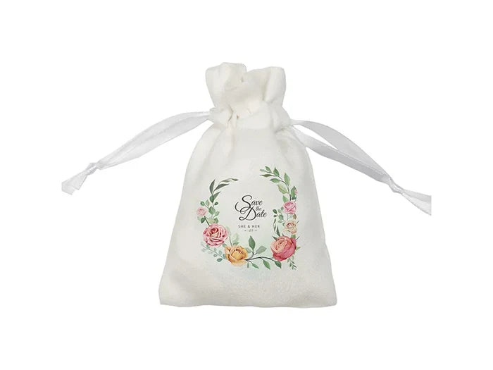 Sublimation Double-Sided Plush Drawstring Bag(9*14cm)