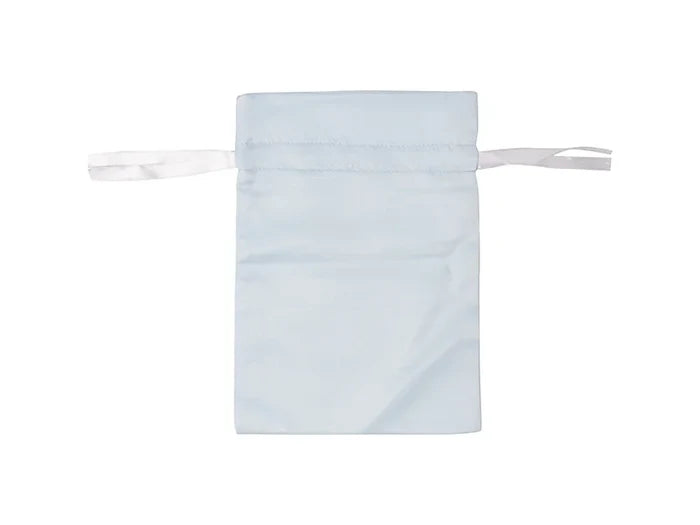 Sublimation Light Blue Satin Drawstring Bag(16*23cm)
