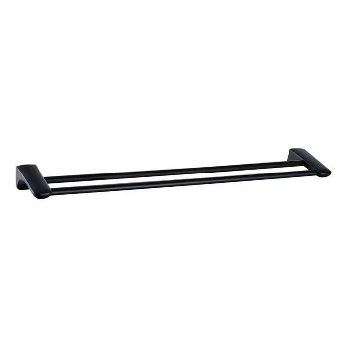 Towel Rail - Round Satin Black Series Double Bar