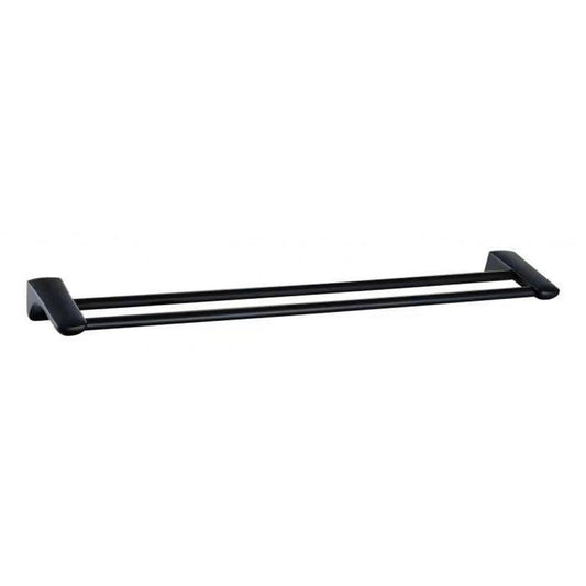 Towel Rail - Round Satin Black Series Double Bar