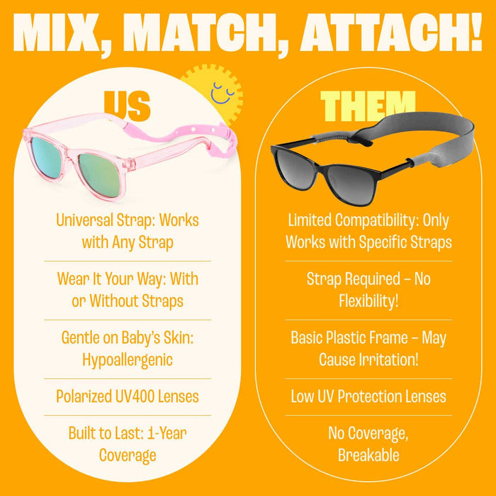Transparent Pink Baby Sunglasses