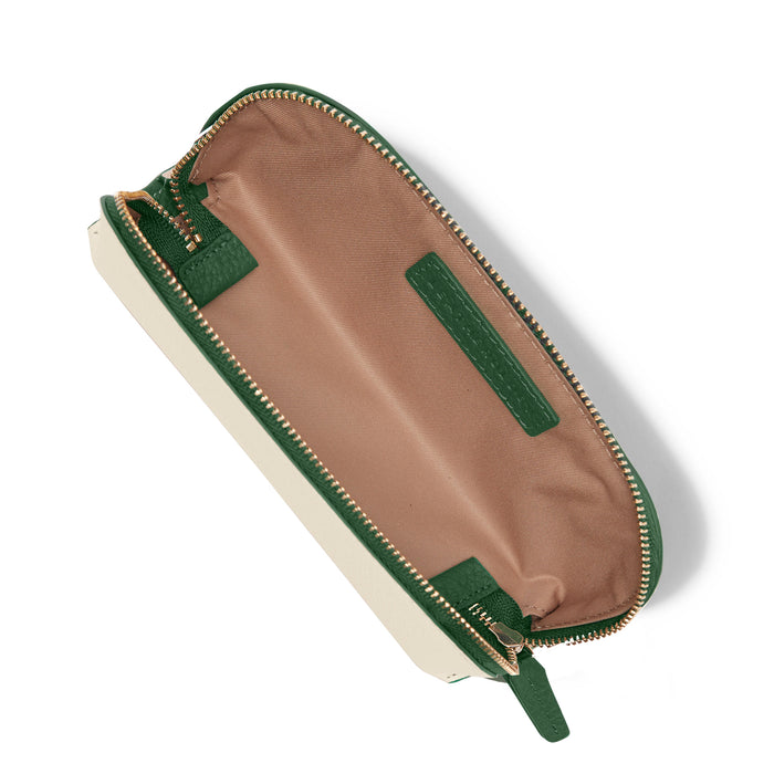 Travel Makeup Pouch Sand/Fairway Green