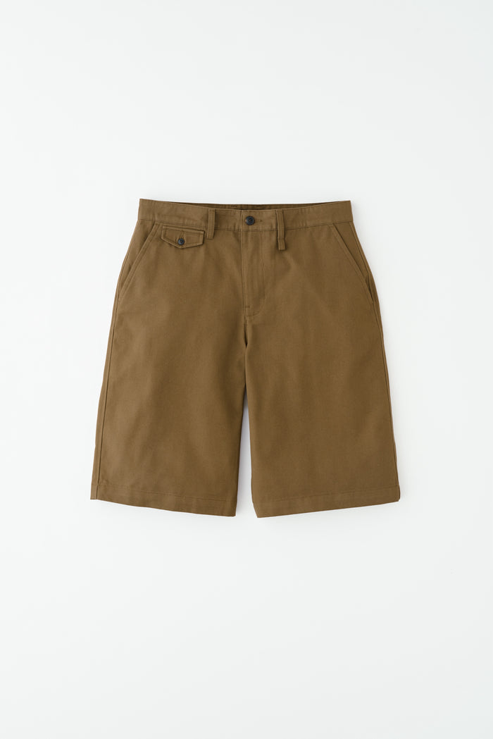 Twill Bermuda Shorts in Walnut