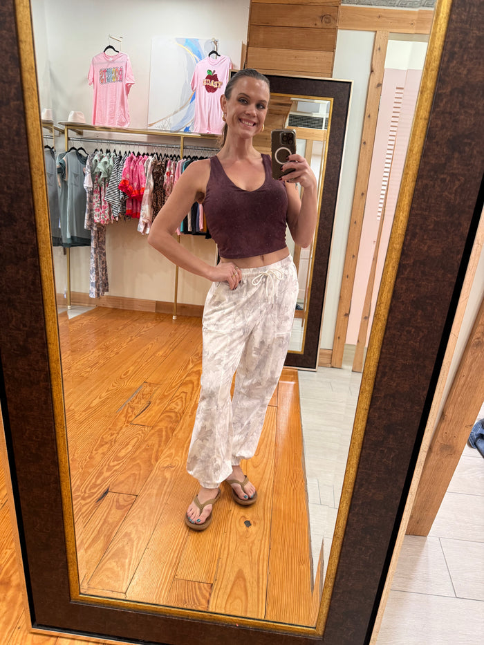 White Camo Pants Large