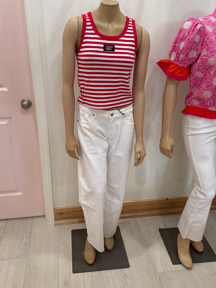 White Out Barrel Jeans