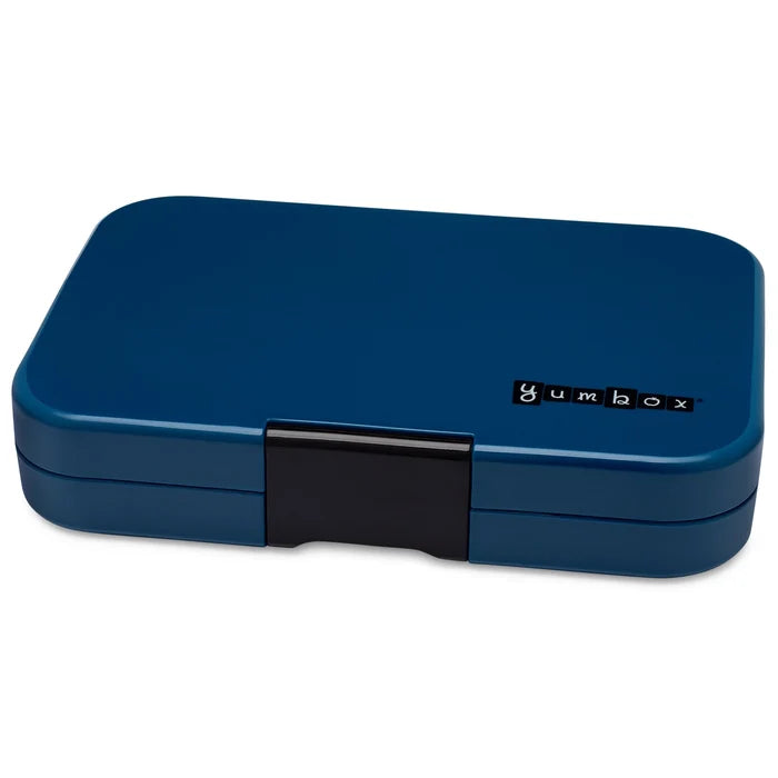 Yumbox Tapas 4-Compartment Leakproof Bento Box - Monte Carlo Blue with Racing Tray