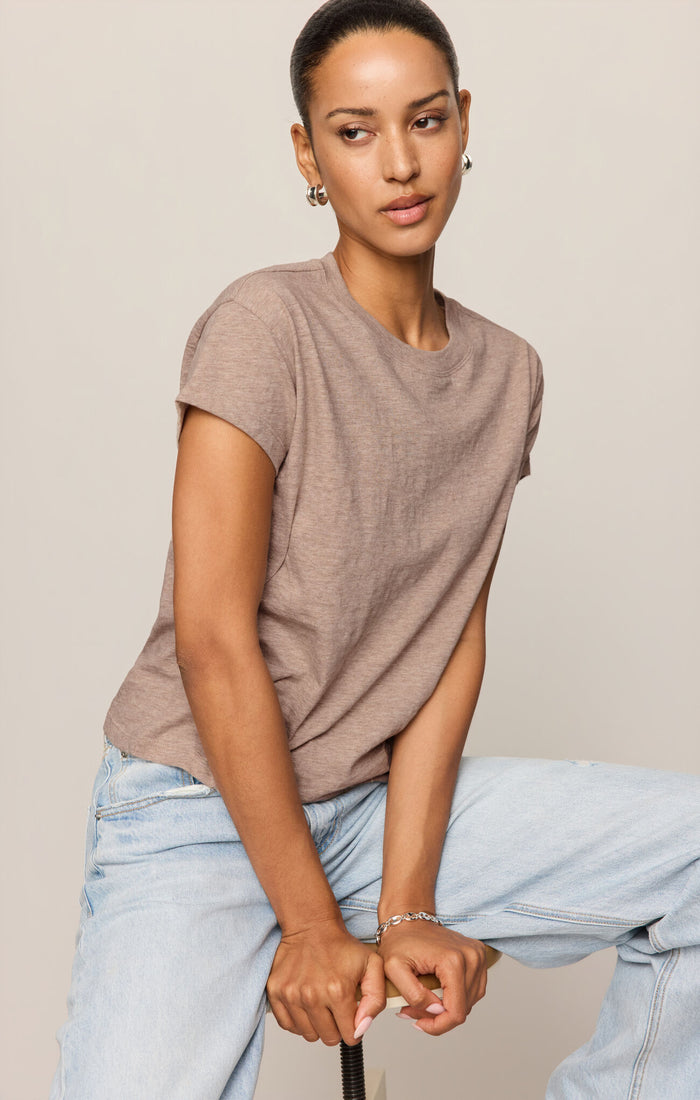 Z Supply Modern Slub Tee in Heather Ash