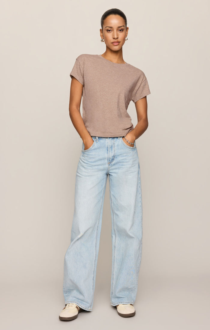 Z Supply Modern Slub Tee in Heather Ash