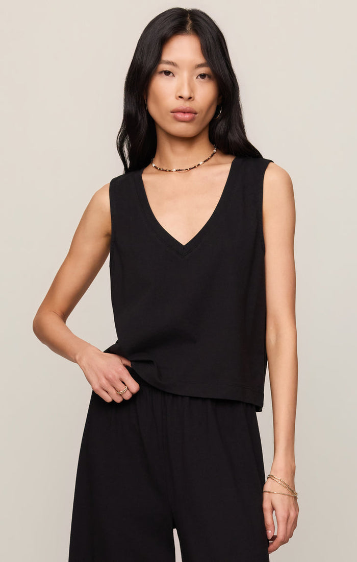 Z Supply Sloane V-neck Top in Black