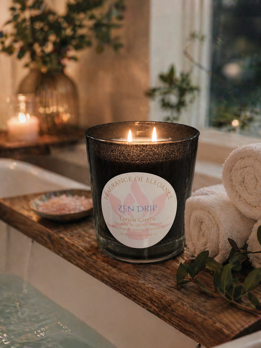 Zen Drip Candle 15oz double wick 72 hour burn - Fragrance of Elegance
