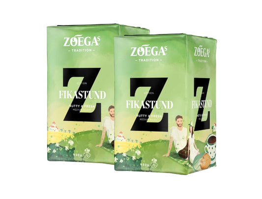 Zoégas Fikastund Ground Coffee 2 × 450g (2 × 15.87 oz) – Premium Swedish Medium Roast 100% Arabica Coffee