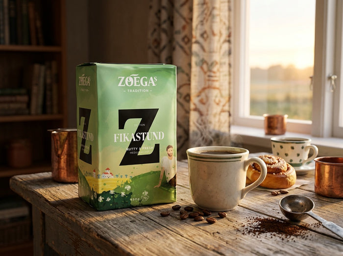 Zoégas Fikastund Ground Coffee 4 × 450g (4 × 15.87 oz) – Premium Swedish Medium Roast 100% Arabica Coffee