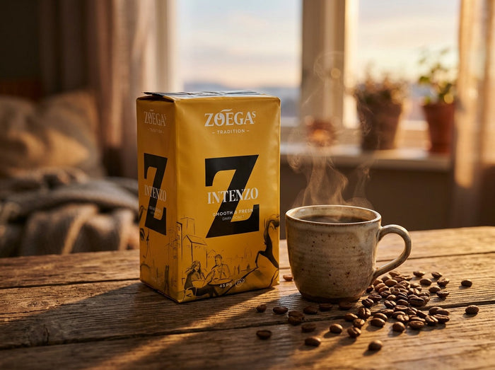 Zoégas Intenzo Ground Coffee 3 × 450g (3 × 15.87 oz) – Premium Swedish Dark Roast 100% High-Grown Arabica Coffee